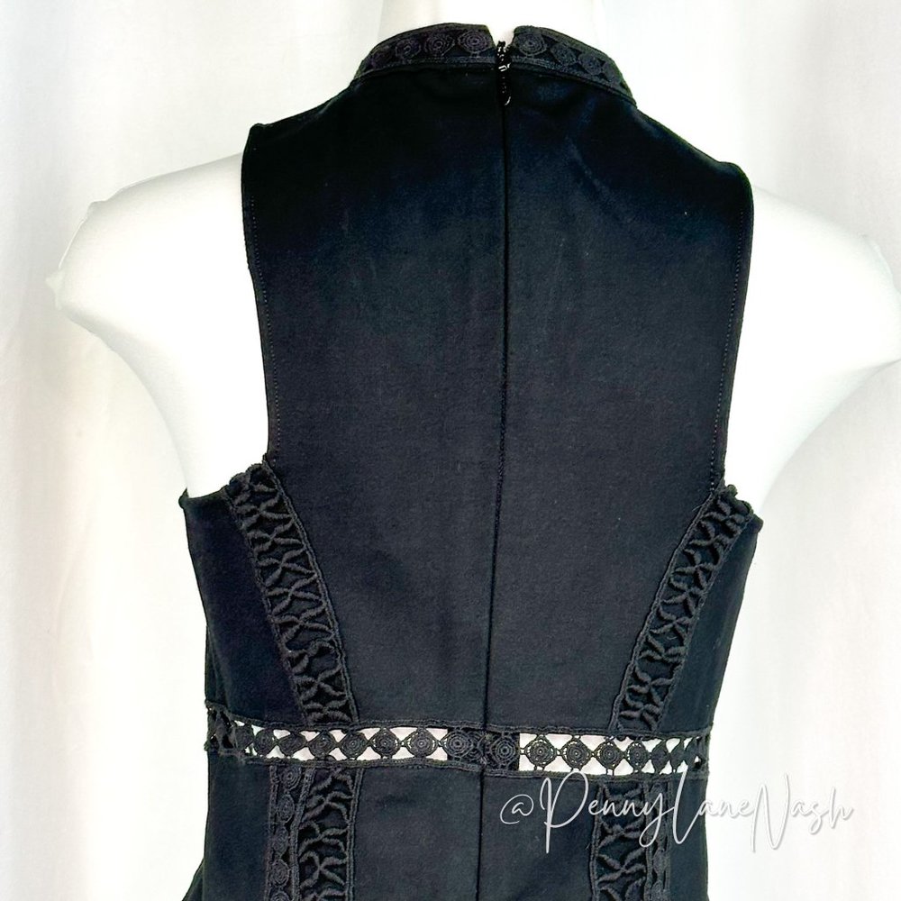 Free People Sky Scraper Crochet Bodycon Mini Dress Black - Picture 11 of 13
